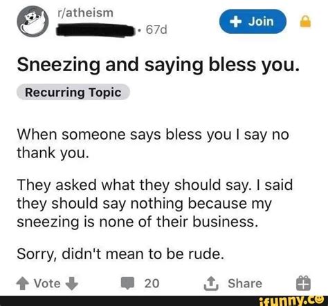 Sneezing And Saying Bless You Recurring Topic When Someone Says Bless