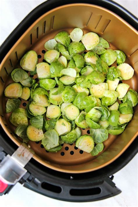 sprouts air fryer brussels balsamic honey brown sprout leaves cut half beautifully crisp they prepare basket