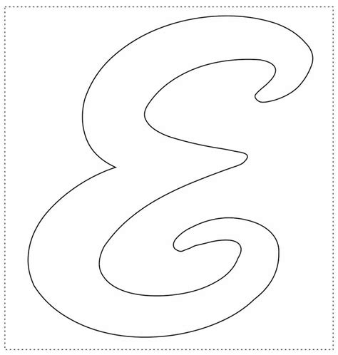Molde letra E para imprimir maiúscula minúscula e cursiva Artesanato Passo a Passo