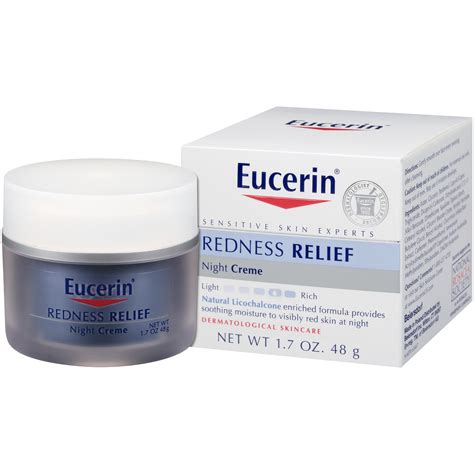 Eucerin Sensitive Skin Redness Relief Soothing Night Creme 17 Oz