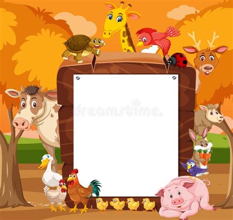 Wild Animals Wooden Signs Stock Illustrations 102 Wild Animals Wooden