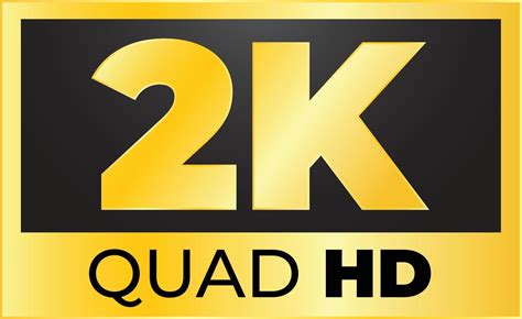 gold 2k quad hd logo icon vector quad hd 2k resolution golden label 21736679 vector art at vecteezy