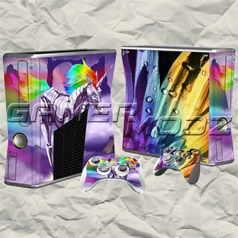Unicorn Xbox 360 Skin Set Console With 2 Controllers Xbox