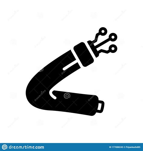 Black Solid Icon For Fiber Cable And Network Stock Illustration Illustration Of Network