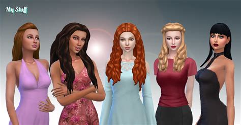Sims 4 Hairs ~ Mystufforigin Long Hair Pack 14 Retextured