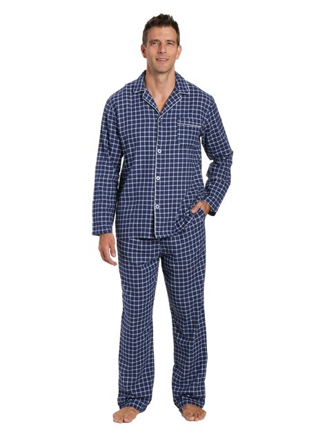 men s 100 cotton flannel pajama set noble mount