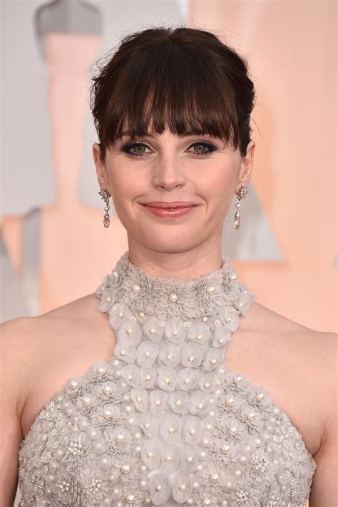 Felicity Jones Oscars 2015 Hair And Makeup Hollywood Reporter
