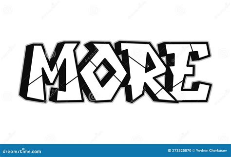 More Word Trippy Psychedelic Graffiti Style Lettersvector Hand Drawn