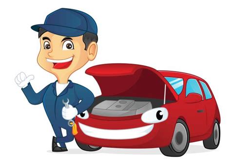 Royalty Free Auto Repair Logos Cartoon Clip Art Vector