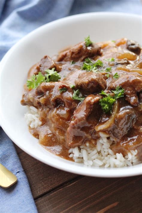 Combine water, gravy mix, and sauces in the crock pot, add beef to crock pot. Crock Pot Beef Tips with Mushroom Gravy | Chef Elizabeth Reese