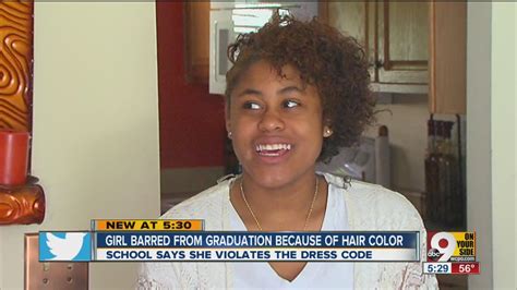 Girl Barred From Graduation Because Of Hair Color Youtube
