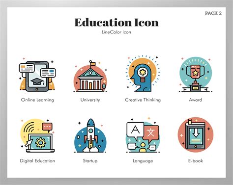 Education Icons Pack 670541 Vector Art At Vecteezy
