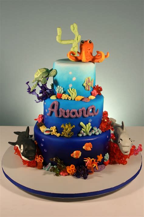 For under the sea parties to make fish scales and mermaid cake decorations. Cute Ocean Theme 4Th Birthday. - CakeCentral.com