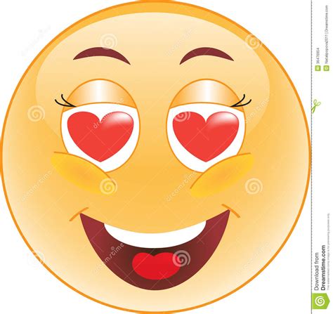 Smiley In Love Stock Vector Illustration Of Heart