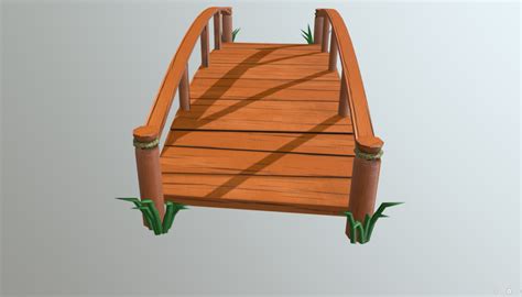 Cartoon Wooden Bridge 3d Turbosquid 1299297