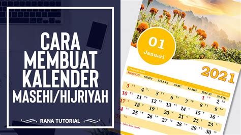 Membuat Kalender Masehi Dan Hijriyah Tutorial Microsoft Word Youtube