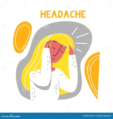 Abstract Person Suffering Fatigue Cartoon Vector