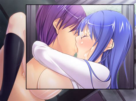 Rule 34 Ayase Hazuki Blue Hair Closed Eyes Clothing Female Game Cg Kissing Ore Ga De Kanojo Ga