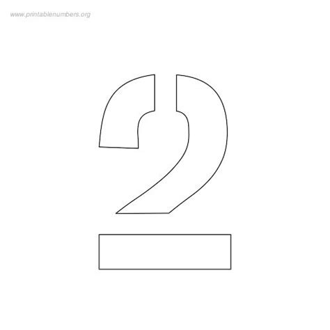 6 best images of printable block number 2 templates free printable