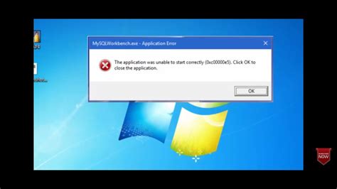 The Application Was Unable To Start Correctly 0xc0000005 And 0xc00000e5 Windows7810 Youtube