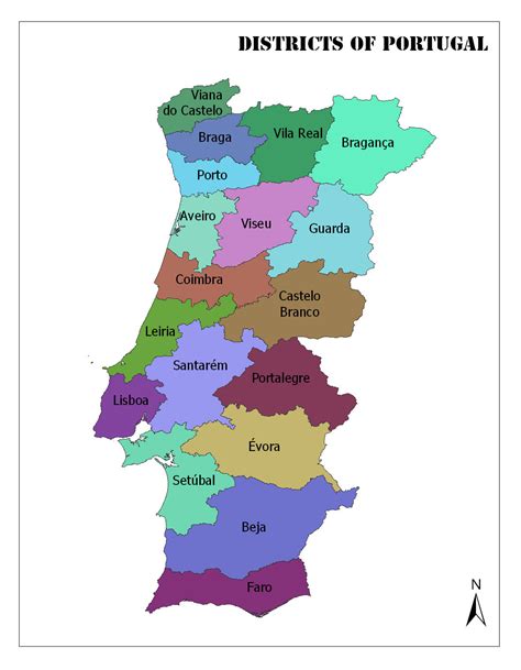 Districts Of Portugal Mappr