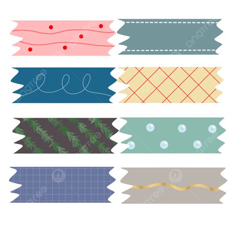 Washi Tapes Png Transparent Washi Tape Collection For Journaling And