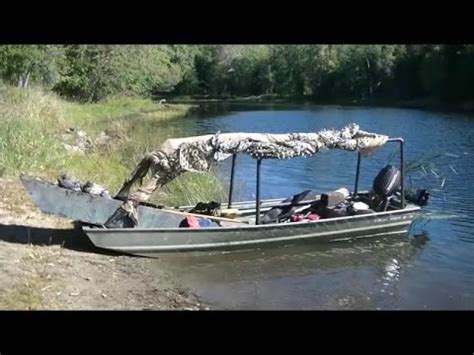 Camo we used:amzn.to/2ykkgp9 light bar: Simple and inexpensive DIY duck boat blind with proof it works! - YouTube
