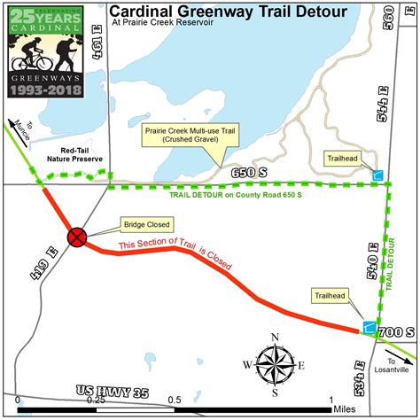 Cardinal Greenways Trail Closure