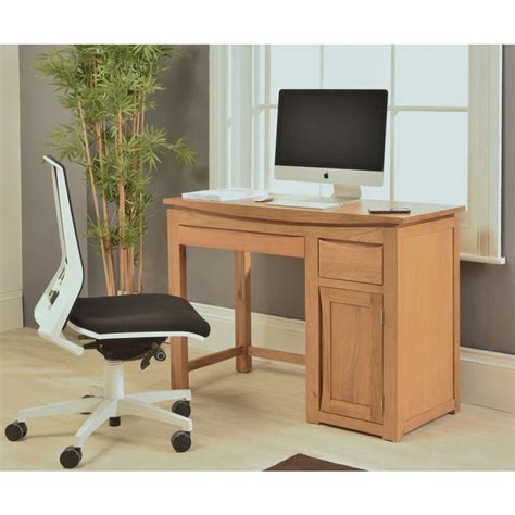 Crescent Solid Oak Furniture Small Computer Desk Home Office