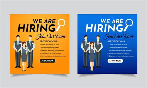 Hiring Recruitment Open Vacancy Design Vector We Are Hiring Design