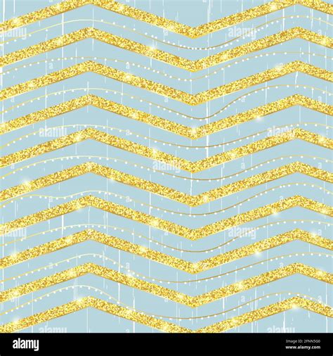 Golden Glittering Stripes Chevron Pattern Zig Zag Gold Background