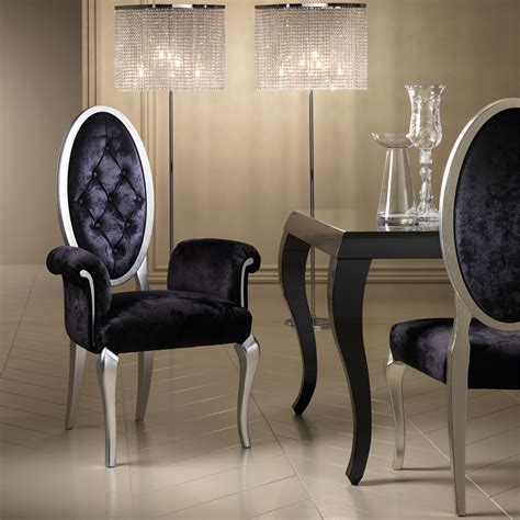Luxury Italian Oval Designer Carver Dining Chair Juliettes Interiors