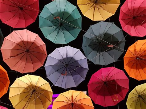 Hd Wallpaper Time Lapse Photography Of Assorted Color Unfold Umbrellas