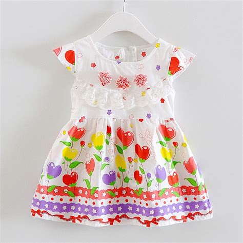 Bibicola Baby Girls Summer Dress 2018 Fashion Dress Flowers Print Kids