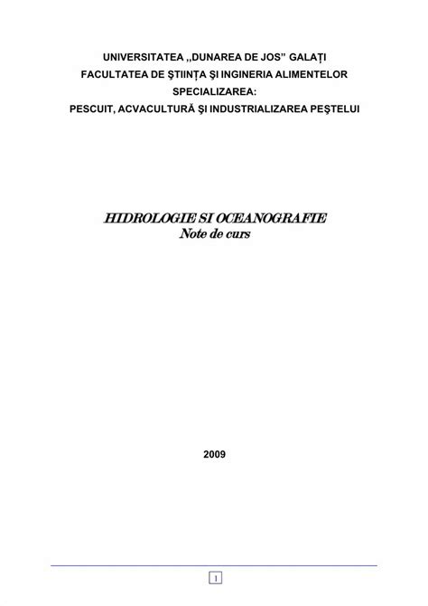 PDF Note De Curs Hidrologie Si Oceanografie DOKUMEN TIPS