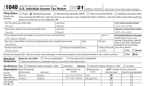 Irs Form 1040 How To File Your Expat Tax Return