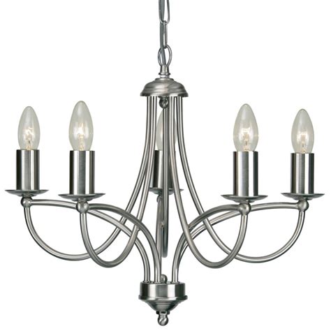 Give your space a harmonious glow with the addition of this stunning chandelier. 2711/5AC Loop 5 Light Chandelier In Antique Chrome