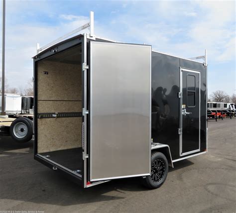 2020 Handh 7x12 Enclosed 7 Int Cargo With Barn Doors Black 530395