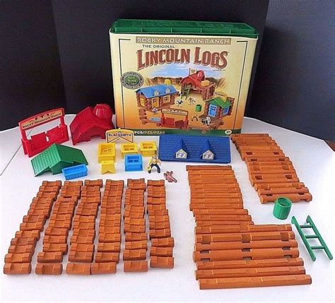 Lincoln Logs Rocky Mountain Ranch Set Real Wood Lincoln Logs Rocky