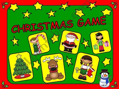 Esl English Powerpoints Christmas Game
