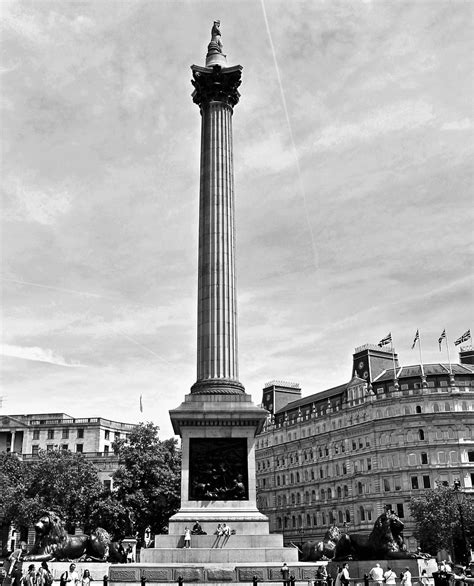 Lord Nelson Nelsons Column In Trafalgar Square London 201 Roy