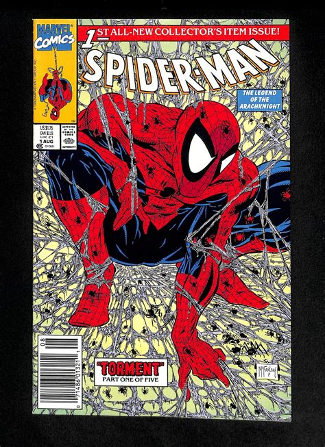 Spider Man 1 Newsstand Variant Torment Todd Mcfarlane Comic Books Modern Age Marvel