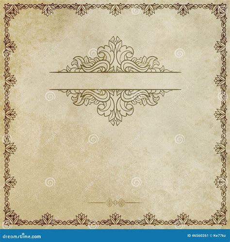 Old Grunge Paper With Decorative Border Stock Image Image 46560261