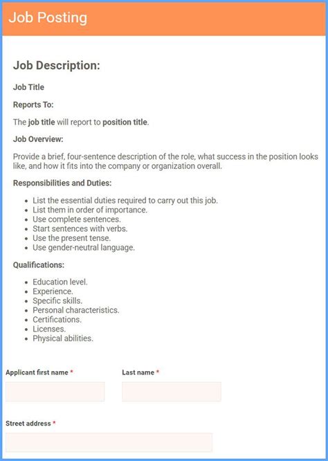 Free Job Posting Template Fillable Hot Sex Picture