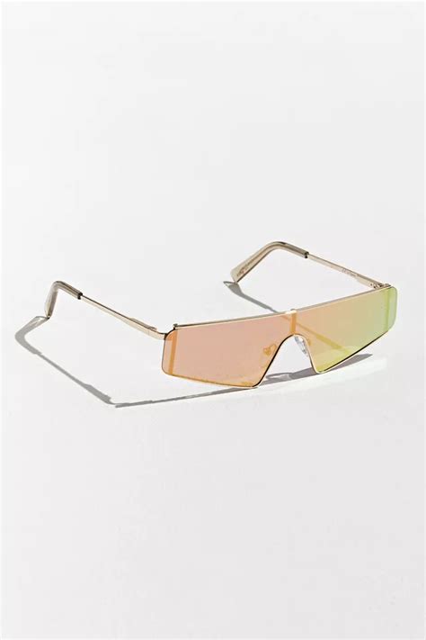Le Specs Cyberframe Rectangle Sunglasses Urban Outfitters