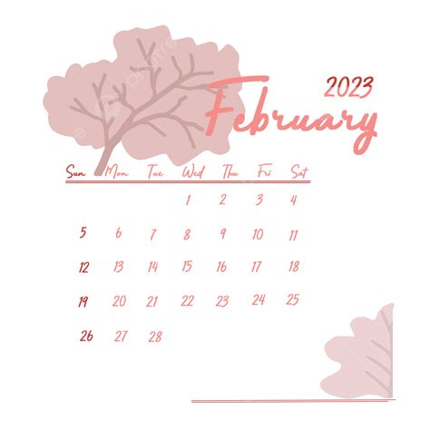Simple Calendar For February 2023 Printable Simple Calendar February
