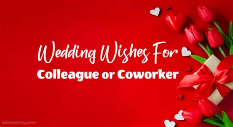 Wedding Wishes For A Colleague Or Coworker Wishesmsg