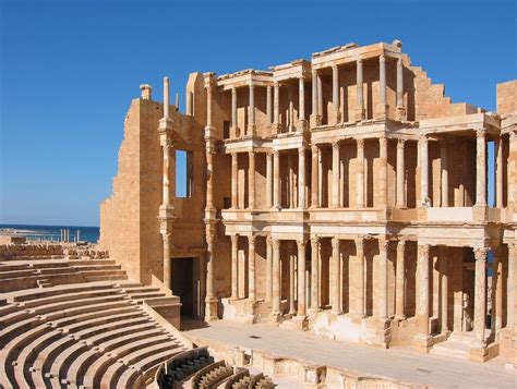 Theatre Sabratha Libya Libya Ancient Architecture Roman Theatre