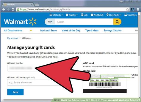 Give the walmart gift cards while using this cards online, you've to put the card number and use the security pin while shopping. How to Add a New Gift Card to Your Walmart Website Account