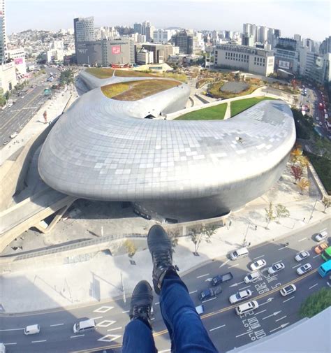 Dongdaemun Design Plaza From Above In Seoul Designed By
